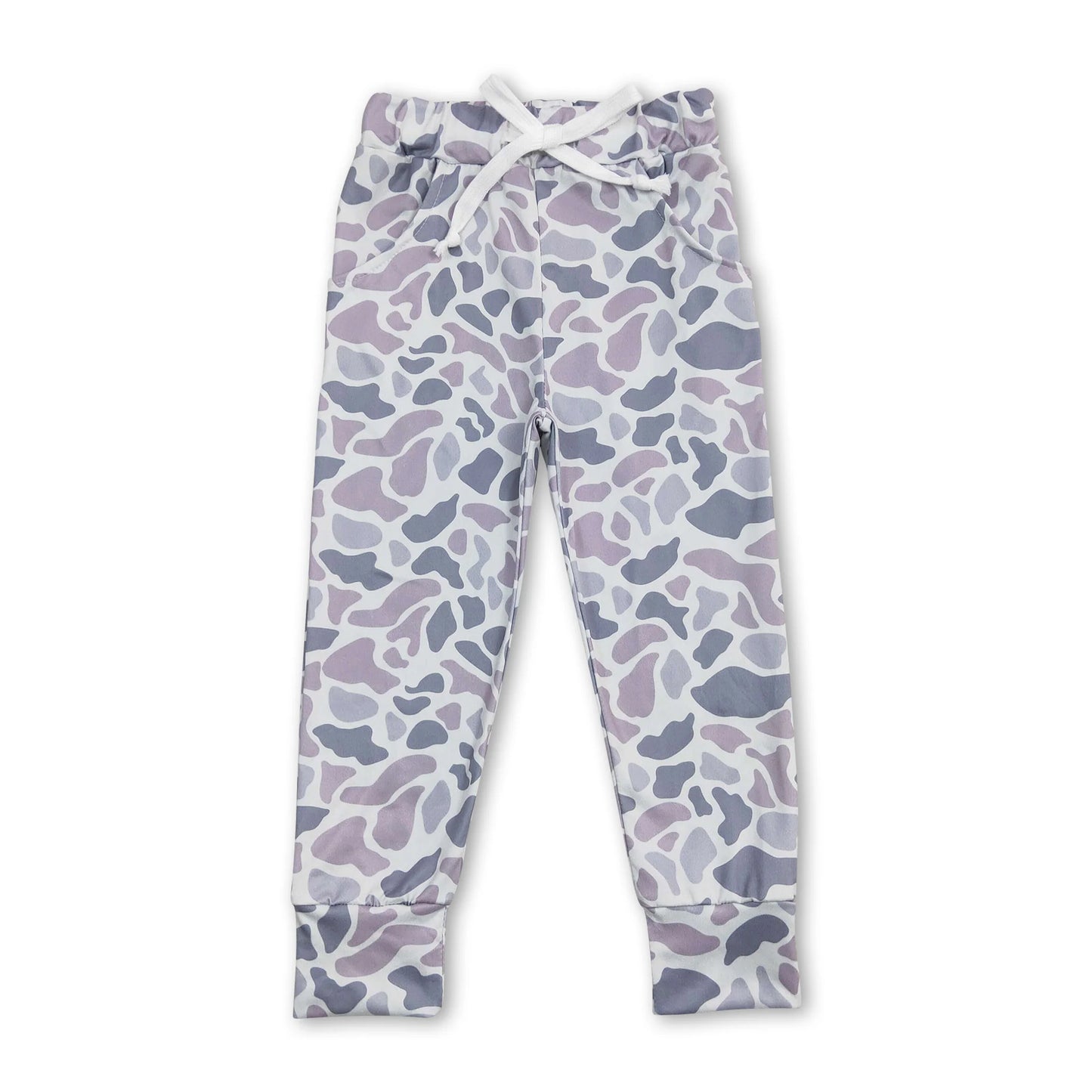 Boys Grey Camo Pants