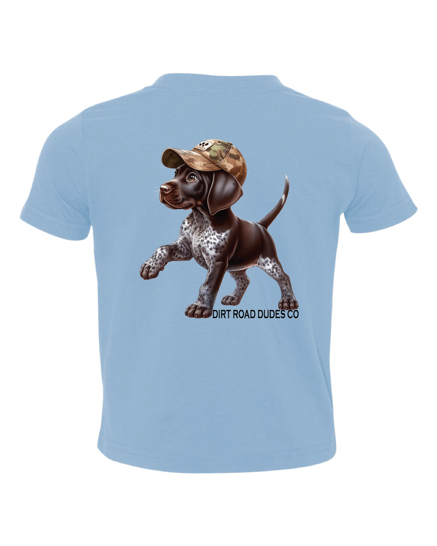 Pointer Pup With Camo Hat