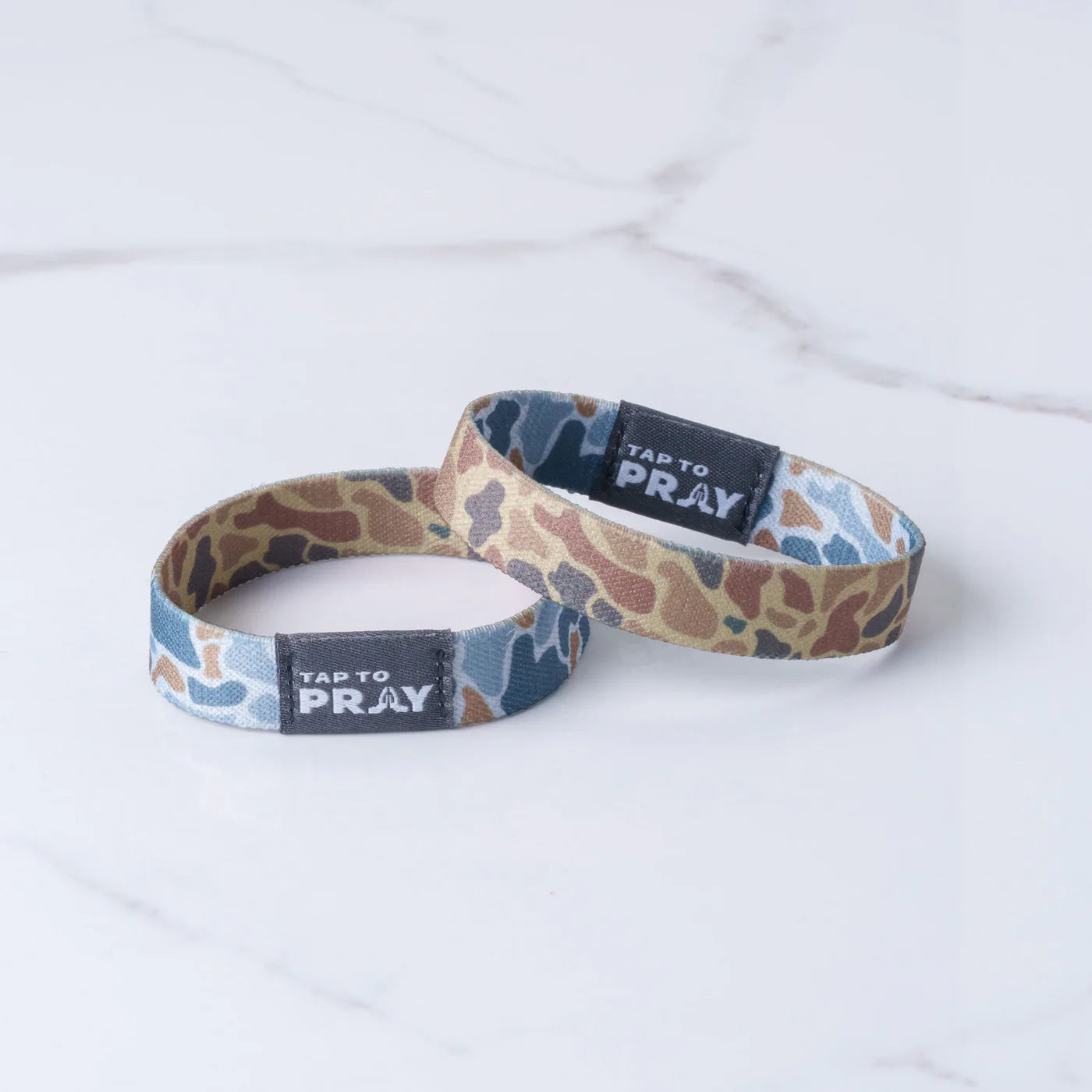 TAP TO PRAY® WRISTBAND – RIVER ROCK CAMO - SAHARA AND COPPER