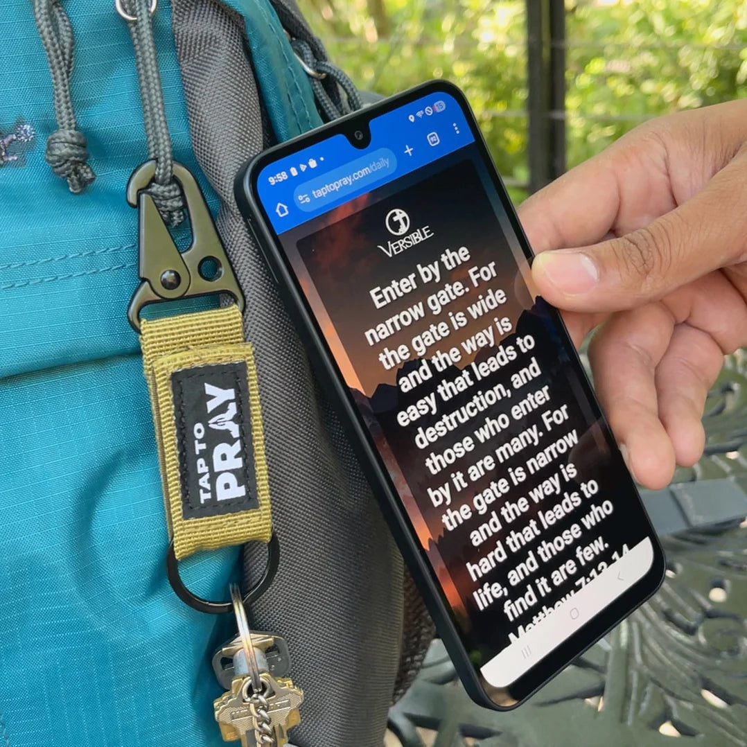 TAP TO PRAY® TACTICAL CARABINER KEYCHAIN