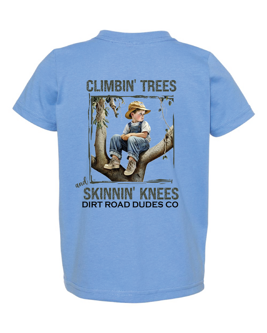 Climbin' Trees And Skinnin' Knees Kids Tee