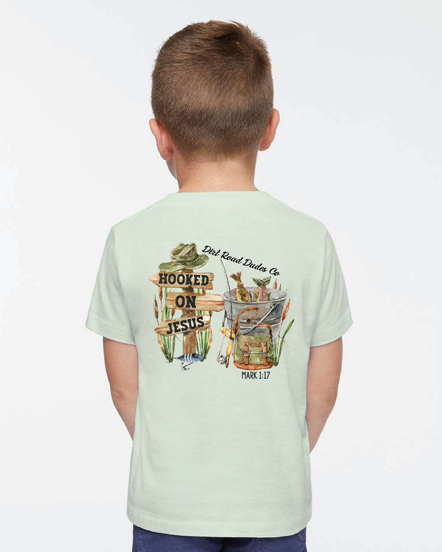 Hooked On Jesus Kids Tee