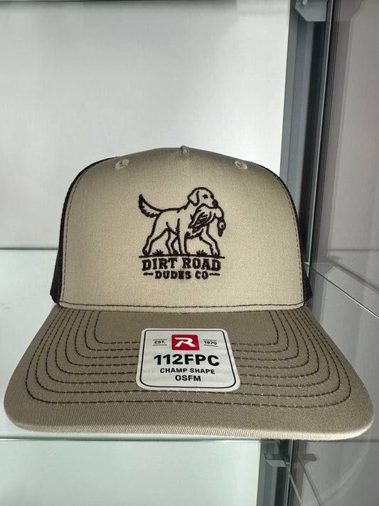 Dog with Duck Outline Hat